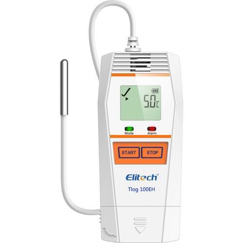 Elitech Tlog 100EH Temperature and Humidity Data Logger Reusable PDF Report USB Port External Sensor 32000 Points