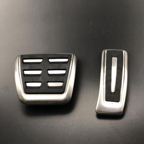 RHD No Drilling AT For Audi A4 A5 S4 B9 8W Q7 2017 2018 Car Fuel Gas Brake Pedal Pad Plate Cover Replace Right Hand Drive