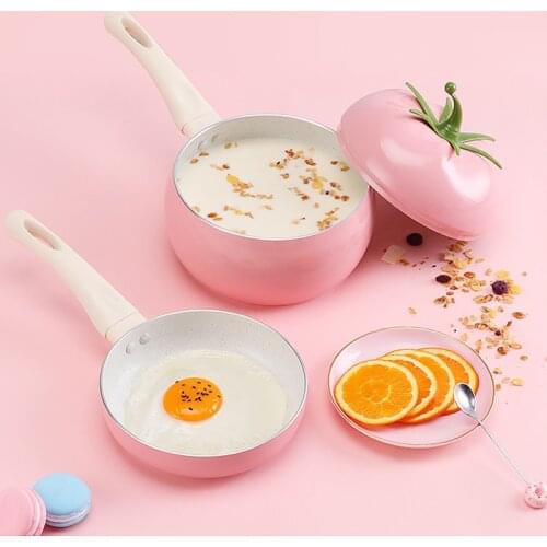 Creative Tomato Non-stick Pan Korean Induction Cooker Universal Aluminum Bottom Milk Pan Pan Pan Milk Cooking Pan