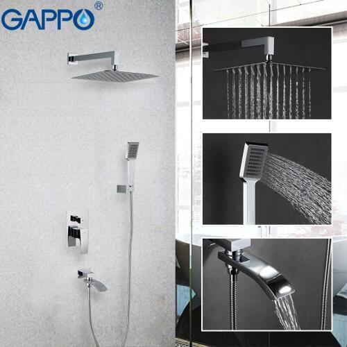 GAPPO shower faucets rain shower system shower room mixer water bath shower set bathtub faucet wall mounted faucet