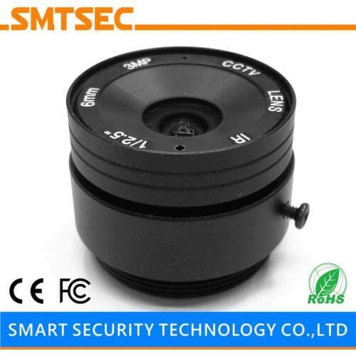 SMTSEC SL-6014MP HD 3MP 6mm F1.4 1/2.5" CS Mount CCTV Camera Lens for HD IP Security Camera
