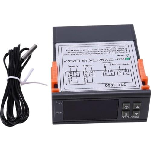Stc-3000 Led Digital Temperature Controller Thermostat Control Heating Cooling Sensor Humidity Meter