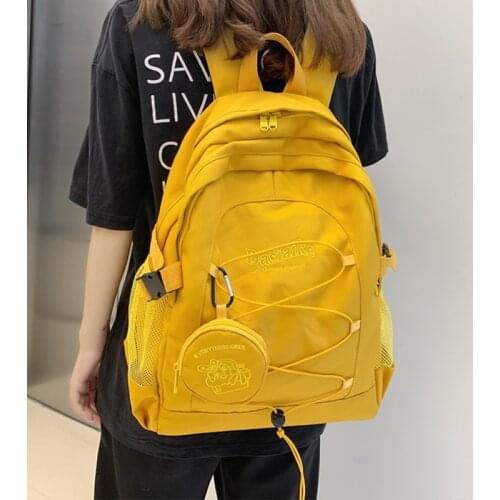 Stylish Backpack Bags for Women High Quality Nylon Schoolbag Girls Bookbags Casual Female Backpacks Ladies Student Mochila Trend