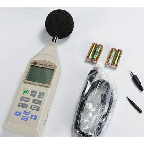 TES-1353S Integral Noise Meter/Decibel Meter/Sound Level Meter USB with Record