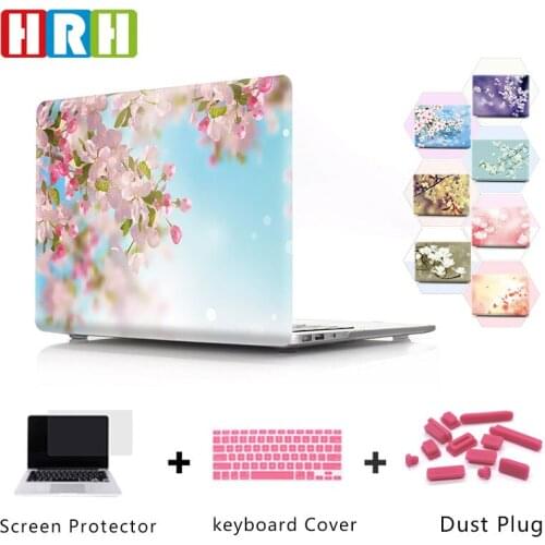 HRH Flower Hard Plastic Case Laptop Shell Sleeve Case For Mac Air Pro Retina 11 12 13 15 touch bar A2159 A2141 A2289 A2251