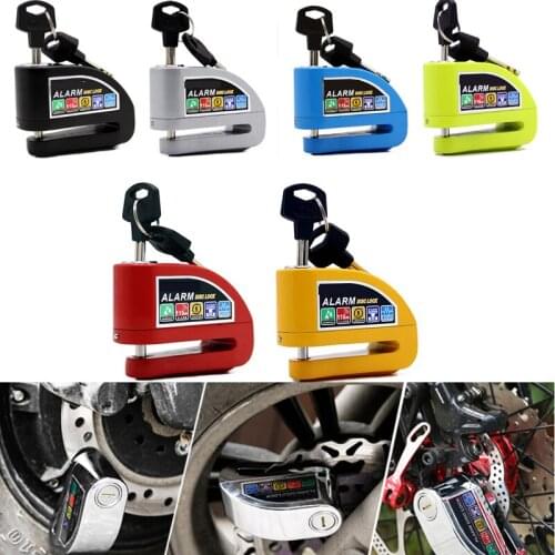Motorcycle scooter disc brake lock bicycle anti-theft wheel disc brake lock waterproof safety alarm protection