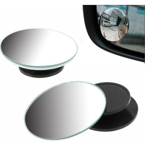 2Pcs/Set Car RearView Mirror 360 Wide Angle for Car Vehicle Side Blindspot Blind Spot with Tape Convex Mirror Small Round