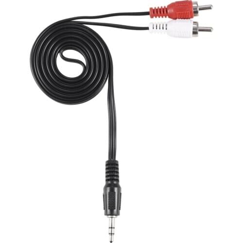 1/8 Inch 3.5mm Plug Jack to 2 RCA Male Stereo Audio Earphone Headphone Headset Y Splitter Adaptor Cable