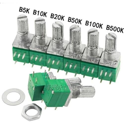 10PCS /LOT Audio Power Discharge Positioner 5PIN RV097NS B1K 5K 10K 20K 50K 100K 500K
