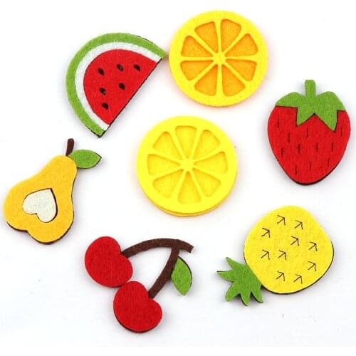 10pcs Non-Woven Fabric Mixed Color Fruits Felt Fabric Patch DIY Cloth Appliques/Craft Wedding Patches