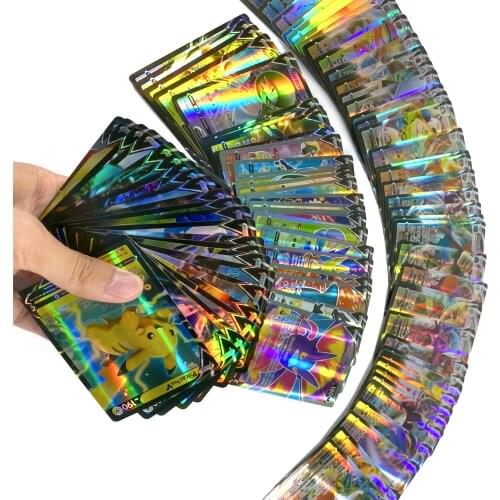 20pcs Pokemon French Version GX EX MEGA V MAX Battle Game Cards Cartoon Anime Figures Collection Flash Card Toys for Boys Gifts