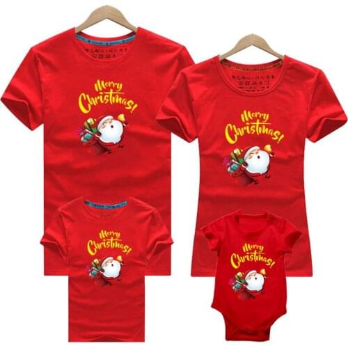 2021 Merry Christmas Family Matching Tshirt Mommy Daddy Daughter Son Funny Christmas T-shirt Clothes Mom Dad Kids Baby Outfit