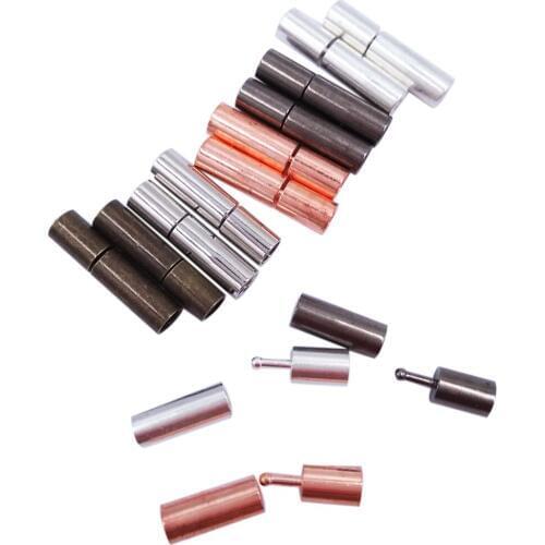 3mm 4mm 5mm 6mm 7mm 8mm Hole Metal End Caps Cord Clasps for Round Leather Cord DIY Jewelry Findings Making LC-001