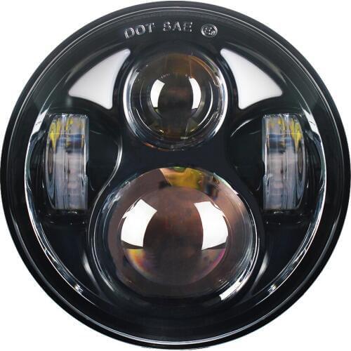 5.75 inch Motorcycle For Dyna Sportster Moto LED Projector 5-3/4" white DRL Halo Headlight