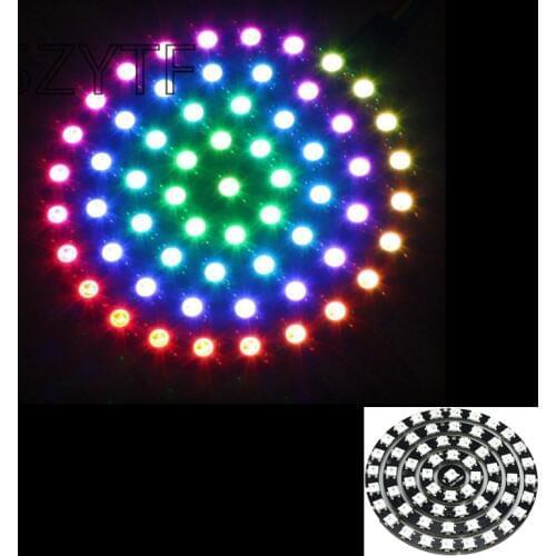 61 Bits 61X WS2812 5050 RGB LED Ring Lamp Light with Integrated Drivers FZ1583