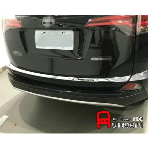 ABS chrome Rear Bumper Corner Light Upper Tailgate Door Trunk Lid Cover Trim 1pcs 2pcs 3pcs For Toyota Rav4 2014 2015 2016