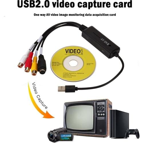 New Arrival USB 2.0 Easycap Capture 4 Channel Video TV DVD VHS Audio Capture Adapter Card TV Video DVR Free Shipping