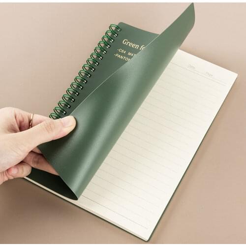 A4 Coil Notebook Grid Line Spiral Journal Double Side Coil Notepad PP Cover Waterproof Material Notebooks School Office Supplies