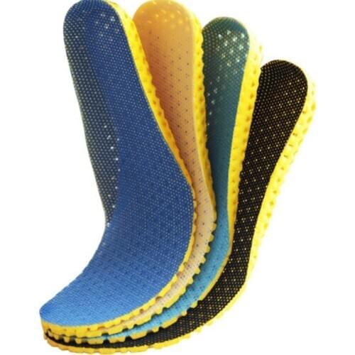 1 Pair Breathable And Shock-Absorbing Sports Insole Solid Color Memory Foam Sport Arch Support Insert Soles Pad For Men Women