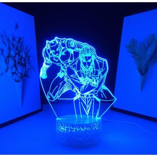 JoJo Bizarre Adventure Yoshikage Kira for Birthday Gift Bedroom Decor Light Manga Dropshipping Remote Anime 3D Night Light