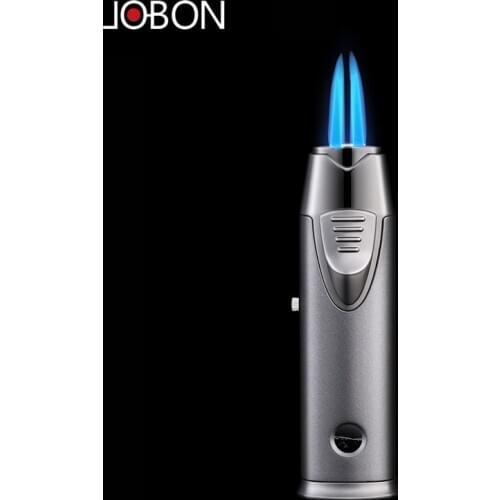 Torch Turbo Gas Lighter Butane Windproof Metal Jet Cigar Cigarette Lighter Pipe Start Flame Powerful Gadgets For Men Technology