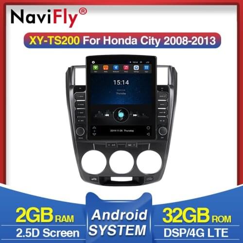 4G LTE 9.7” Android head unit Car Radio Audio Multimedia Touch screen for Honda City 2008-2013 Navigation GPS 2Din WIFI BT