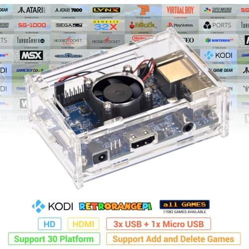 128GB RETRORANGEPI Game Station 1G Ram Arcade DESKTOP MINI PC HDMI w/ 17000+ Games RETRO PIE SYSTEM ARCADE FULL KIT