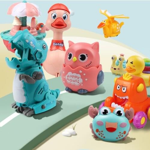 Hot Toys For Boys Gift Grils Childrens Press Toy Babys Inertia Animals Kids Cars Early Education Intelligence Crawling Practice