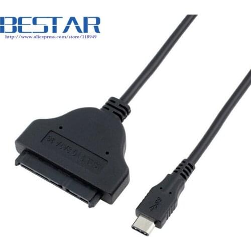USB 3.1 Type C USB-C Male to SATA 22 Pin 2.5" Hard disk driver SSD support OTG function Adapter Cable 20cm for Macbook & Laptop