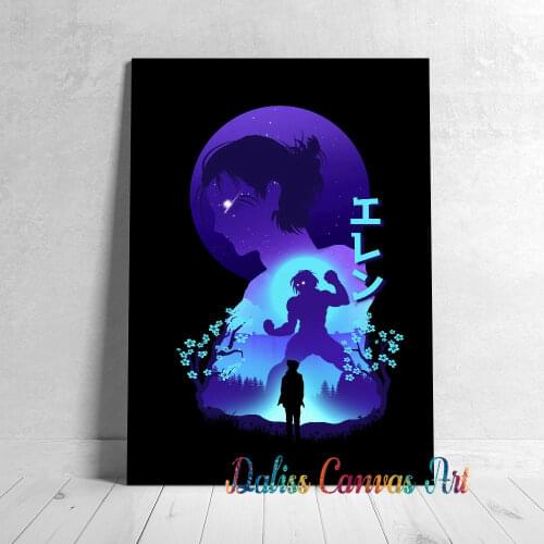 Canvas Anime Eren Attack On Titan Pictures Home Manga Decoration Paintings Poster HD Prints Wall Art Modular Living Room Framed