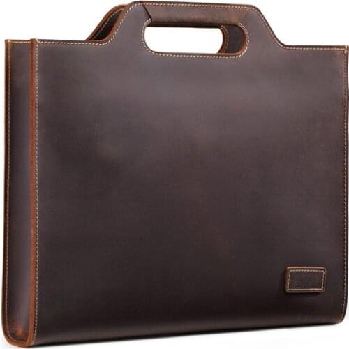 New leather briefcases men computer bag business leather bag messenger bag men leather leather bag Genuine Leather man bags