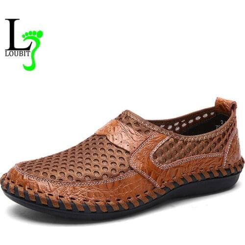 Summer Mesh Sneakers Mens Shoes Flat Loafers Casual Shoes Handmade Comfortable Walking Shoe Non-slip Male Tenis Pus Size 38-50