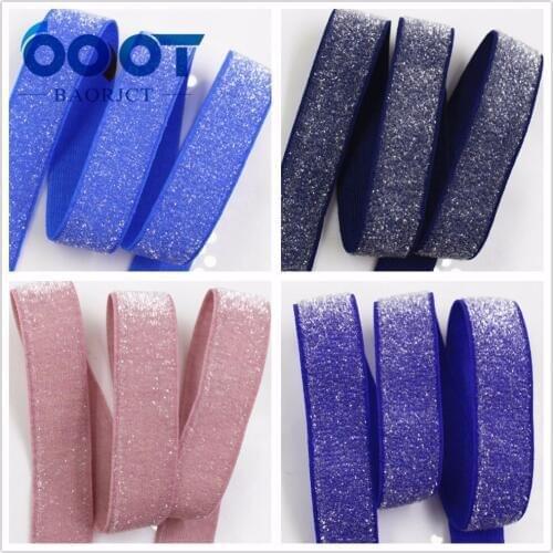 OOOT BAORJCT 175176,16MM solid Green onions Elasticity Ribbon,DIY handmade headdress accessories material,Hair decoration