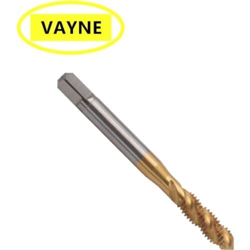 VAYNE HSSE British system Machine used Spiral Fluted Taps with Tin Coated BSW1/8-40 5/32-32 3/16-24/32 7/32-24 1/4-20 3/16-32