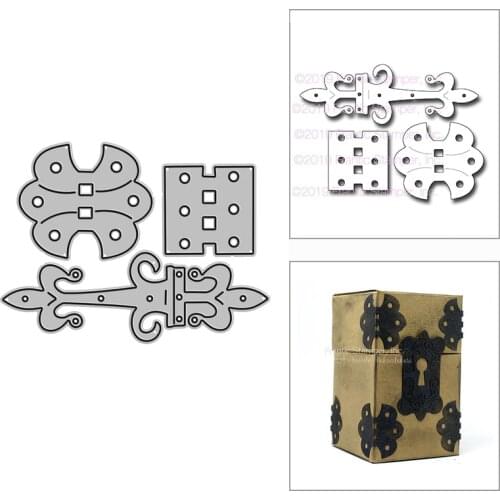 2021 New Rusty Hinges Shape Metal Cutting Dies for DIY Scrapbooking Decorative and Card Making Paper Craft Embossing No Stamps