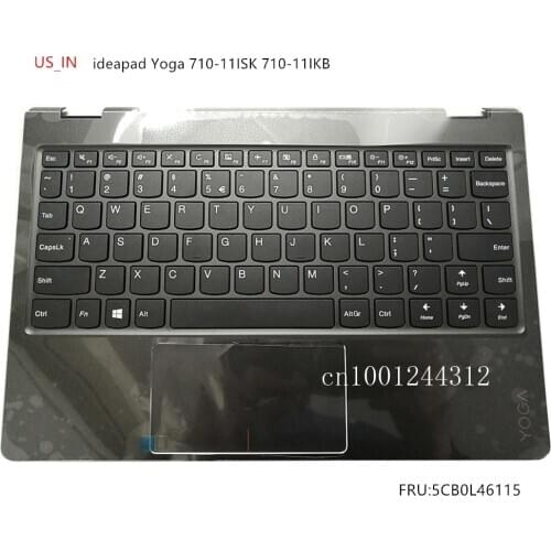 New For laptop Lenovo ideapad Yoga 710-11ISK 710-11IKB Palmrest Upper Case Keyboard Bezel Cover Touchpa US_IN 5CB0L46115