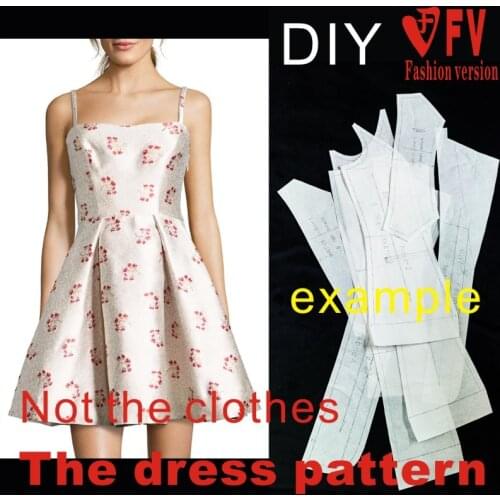 Clothing DIY The dress Dresses Sewing Pattern cutting drawing Dress Sewing Template BLQ-252