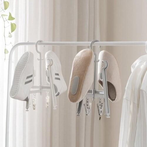 Stand-alone shoe rack outdoor balcony hook household multifunctional window hanging shoe rack windproof shoe artifact