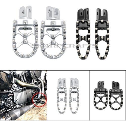Front Rider Footpegs Footrests For Harley 2018-2020 Fat Boy Sport Glide Street Bob Breakout FXDR 114 Low Rider Off-road Style
