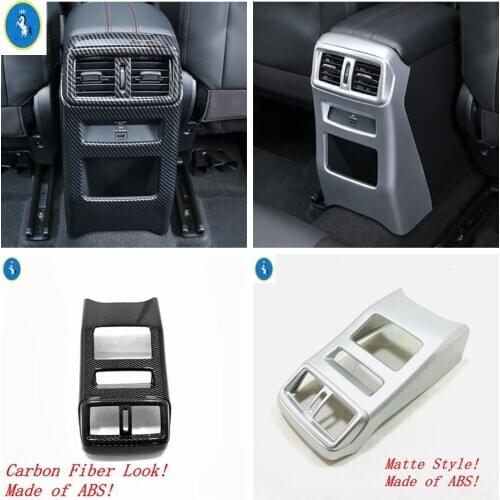 Matte / Carbon Fiber Interior For Nissan Qashqai J11 2018 - 2020 Armrest Box Anti Kick Panel Rear Air AC Vent Outlet Cover Trim