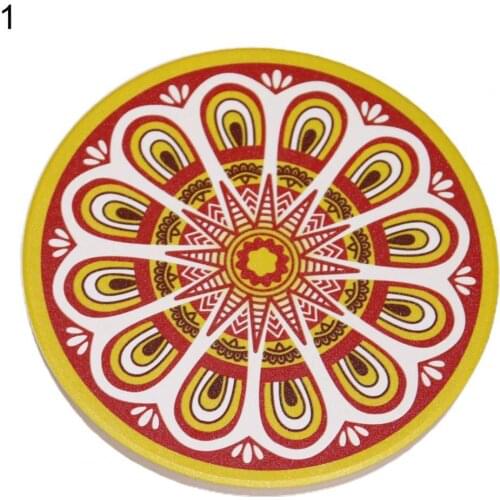 Placemat Coaster Print Pattern Non-Slip Ceramic Heat-Resistant Table Mat for Kitchen Placemat