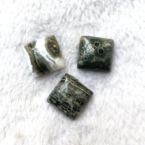 Sale 1ps Natural Ocean Agates Jaspe r Bead Cabochon13x18mm Rectangle Bead Cabochon 18mm Cushion Square Bead,Jewelry Ring Face