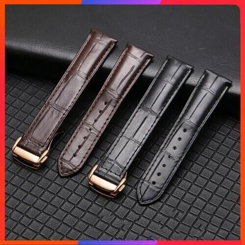 Crocodile Leather Watchband 19mm 20mm 21mm 22mm Black Brown Strap Replacement Belt For Omeg Speedmaster Series Mens Bracelet