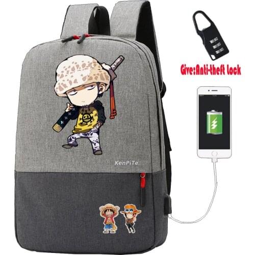 Hot anime ONE PIECE Backpack UNISEX Travel bag Laptop bag student book Bags teenagers Anti-theft USB Charging Knapsac