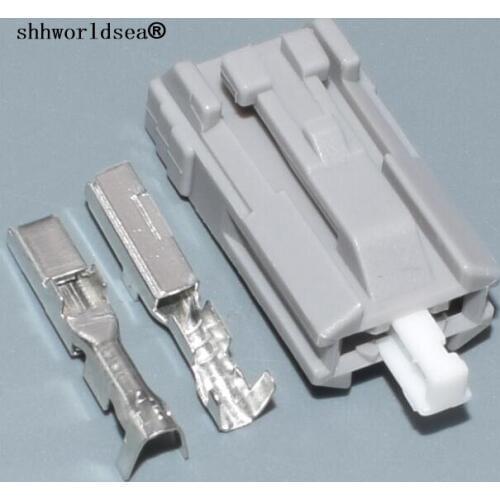 Shhworldsea 2pin for Toyota brake lights plug door light licence light plug cable unsealed connector 7283-8123-40