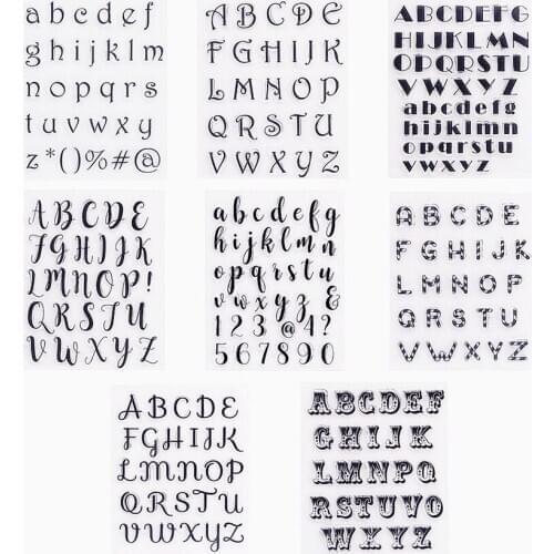 14*18CM Letter A-H Transparent Clear Stamps / Silicone Seals Roller Stamp For DIY Scrapbooking Photo Album/Card Making