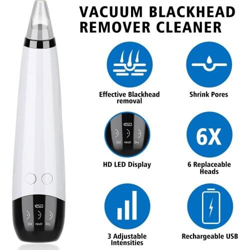 Blackhead Remover Vacuum Acne Pimple Black Spot Suction Electric Facial Pore Cleaner Skincare Exfoliating Beauty Instrument