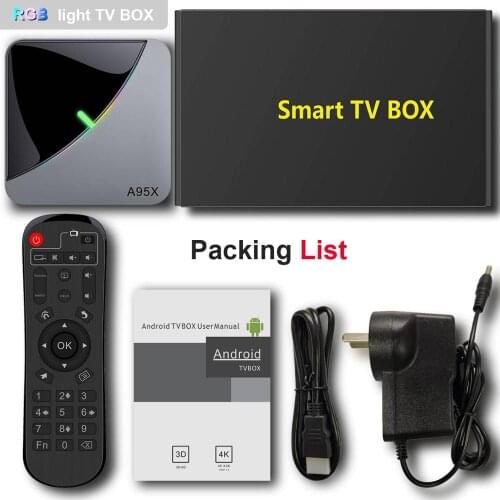 A95X F3 Air RGB Light TV Box Android 9.0 Amlogic S905X3 4GB 64GB Wifi 4K 60fps Y0ube Smart TV Box A95XF3 X3