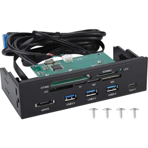 STW Computer Chassis Card Reader, USB3.0 Interface Chassis Front Panel Built-in Multi-Function Card Reader