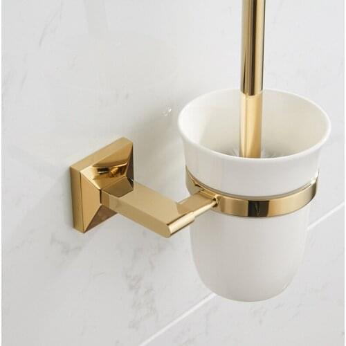 Vidric to Seoul Hao Gold Copper bathroom toilet shelving racks bathroom toilet brush rack metal pendant